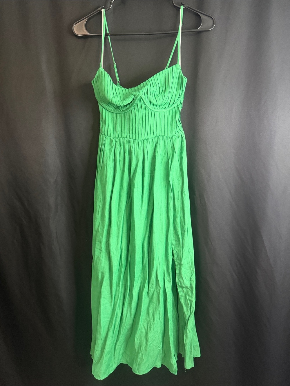 Hello Molly Bright Green Spaghetti-Strap Maxi Dress